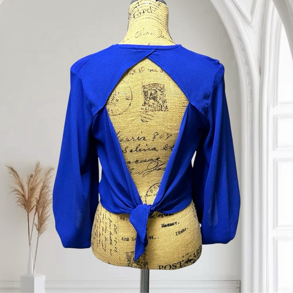 459 - ZARA CROP TOP - ROYAL BLUE - Picture 5 of 15